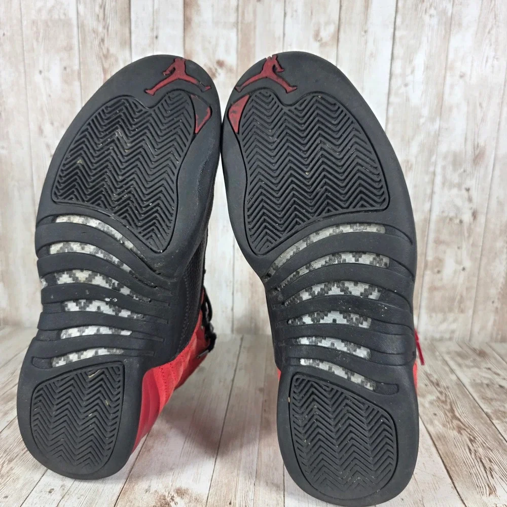 Air Jordan 12 Retro Gym Red Suede Sneakers Black Sole‎ Mens Size 9.5